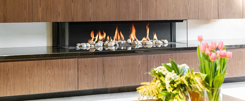 Double-height Fireplace Design Refurbishment in Montreal, Quebec